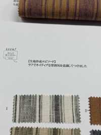 OM42314 40/1リネン強撚ワッシャー ramdom stripes[生地] 小原屋繊維 サブ画像