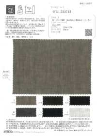 OWL723713 40/1リネン平織り  反応染め+墨染めオーバーダイ[生地] 小原屋繊維 サブ画像
