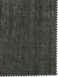 OWD25197 40/1 JAPAN LINEN HERRINGBONE 墨染め[生地] 小原屋繊維 サブ画像