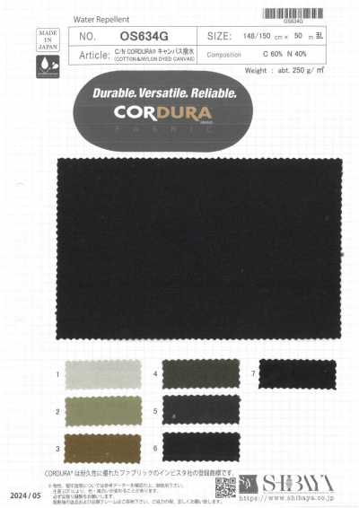 OS634G C/N CORDURA® キャンバス撥水