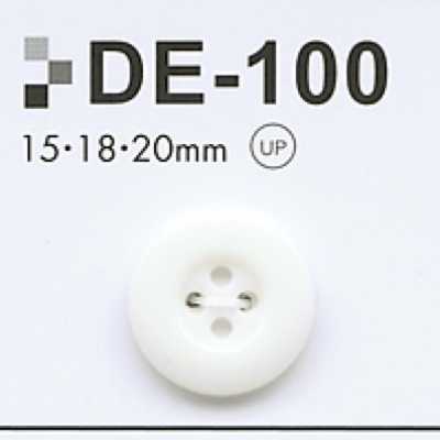 DE100 ポリエステル樹脂製 4つ穴ボタン