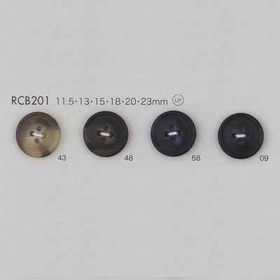 RCB201 ポリエステル樹脂 フチあり 4つ穴ボタン