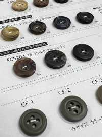 RCB204 ポリエステル樹脂 フチあり 4つ穴ボタン 大阪プラスチック工業(DAIYA BUTTON) サブ画像
