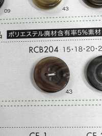 RCB204 ポリエステル樹脂 フチあり 4つ穴ボタン 大阪プラスチック工業(DAIYA BUTTON) サブ画像