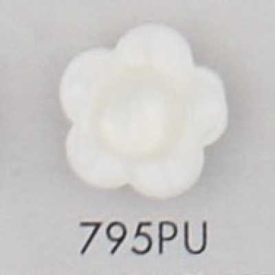 795PU 2穴花型プラスチックボタン