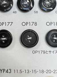 OP178 ポリエステル樹脂製 フチあり 4つ穴ボタン サブ画像
