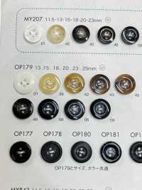 OP182 ポリエステル樹脂製 4つ穴ボタン サブ画像