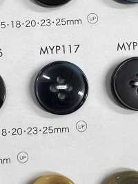 MYP117 ポリエステル樹脂製 フチあり 4つ穴ボタン 大阪プラスチック工業(DAIYA BUTTON) サブ画像
