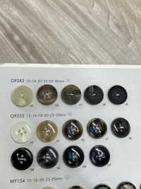 OP283 ポリエステル樹脂製 水牛調 4つ穴ボタン 大阪プラスチック工業(DAIYA BUTTON) サブ画像