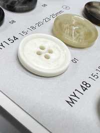 MY154 ポリエステル樹脂製 水牛調 4つ穴ボタン 大阪プラスチック工業(DAIYA BUTTON) サブ画像