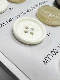 MY148 ポリエステル樹脂製 水牛調 4つ穴ボタン 大阪プラスチック工業(DAIYA BUTTON) サブ画像