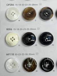 8006 ポリエステル樹脂製 フチあり 4つ穴ボタン 大阪プラスチック工業(DAIYA BUTTON) サブ画像