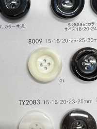 8009 ポリエステル樹脂製 4つ穴ボタン 大阪プラスチック工業(DAIYA BUTTON) サブ画像