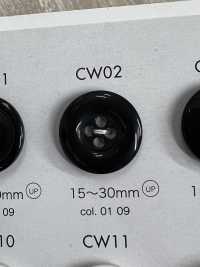 CW02 ポリエステル樹脂製 4つ穴ボタン 大阪プラスチック工業(DAIYA BUTTON) サブ画像