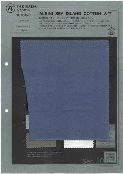 1078420 ALBINI SEA ISLAND COTTON 天竺