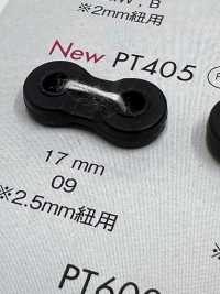 PT405 ポリウレタン樹脂製 2つ穴 コードストッパー[バックル・カン類] 大阪プラスチック工業(DAIYA BUTTON) サブ画像