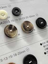 GR201S GRS認証 再生ペット樹脂25%混合ボタン フチあり 4つ穴 大阪プラスチック工業(DAIYA BUTTON) サブ画像
