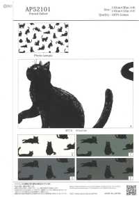 AP52101 クロネコオックス(丸巻)[生地] コスモテキスタイル サブ画像