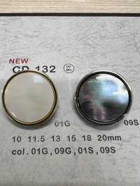 CD-132 メタルボタン 裏足 縁あり 大阪プラスチック工業(DAIYA BUTTON) サブ画像