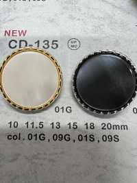CD-135 メタルボタン 裏足 縁あり 大阪プラスチック工業(DAIYA BUTTON) サブ画像