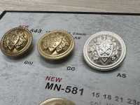MN-543 エンブレム メタルボタン 裏足 縁あり 大阪プラスチック工業(DAIYA BUTTON) サブ画像