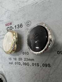 CD-136 メタルボタン 裏足 縁あり 大阪プラスチック工業(DAIYA BUTTON) サブ画像