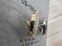 CD-136 メタルボタン 裏足 縁あり 大阪プラスチック工業(DAIYA BUTTON) サブ画像