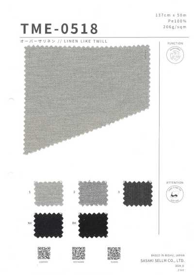 TME-0518 オーバーザリネン // LINEN LIKE TWILL