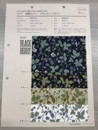 850531 SEVENBERRY® スケア 未晒コットン メランコリーフラワー ブラックベリー[生地] VANCET サブ画像