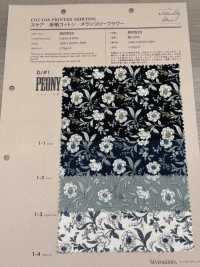 850533 SEVENBERRY® スケア 未晒コットン メランコリーフラワー ピオニー/芍薬[生地] VANCET サブ画像