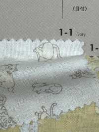 850540 SEVENBERRY® Wガーゼ soft touch gauze Animal[生地] VANCET サブ画像