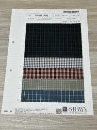 SBW11493 50/1 タイプライターワッシャーチェック[生地] 柴屋 サブ画像