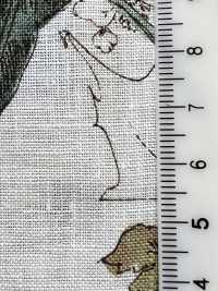 8026-780-1 麻100% 水彩花[生地] 北高 サブ画像