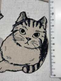 KTS7110 綿麻キャンバス Big 猫 プリント[生地] コットンこばやし サブ画像