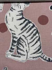 KTS7110 綿麻キャンバス Big 猫 プリント[生地] コットンこばやし サブ画像