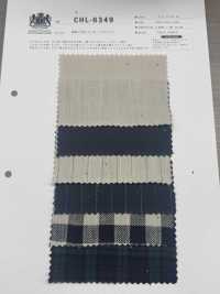 CHL-6349 綿麻ムラ糸ヘンリボーンワッシャー[生地] 桑村繊維 サブ画像