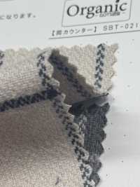 SBT-020 オーガニック引き揃えヘリンボーンウィンドウペンチェック[生地] 桑村繊維 サブ画像