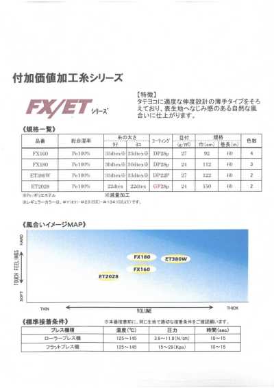 接着芯 FX/ETシリーズ サンプル帳