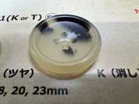 LSB1 ミルキーホーン 4つ穴 樹脂ボタン 大阪プラスチック工業(DAIYA BUTTON) サブ画像