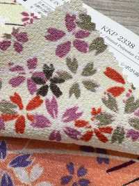 KKP2338-D-KUSAZAKURA 二越ちりめん® 草桜[生地] 宇仁繊維(小紋工房) サブ画像