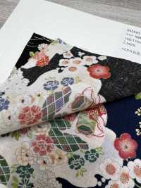 850585 スケア 花金和柄 雲海に宝花[生地] VANCET サブ画像