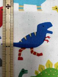 850579 オックス 未晒コットン ほっこりダイナソー[生地] VANCET サブ画像