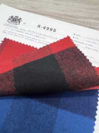 K-4995 8/1パッファローチェックシャギー起毛[生地] 桑村繊維 サブ画像