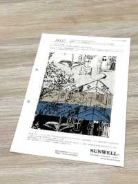 28117 綿麻シーチング風景画プリントエンジェルソフト加工[生地] SUNWELL(サンウェル) サブ画像