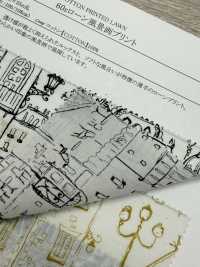 28116 60sローン風景画プリント[生地] SUNWELL(サンウェル) サブ画像