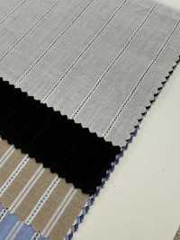 11569 先染コットン/リネンハシゴドビーストライプダブルワッシャー[生地] SUNWELL(サンウェル) サブ画像