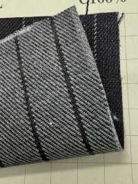 810-YWG 針抜き ストライプ デニム 11oz[生地] 吉和織物 サブ画像