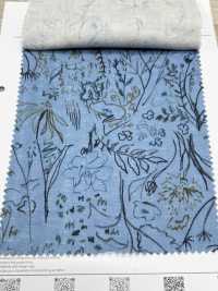 8026-580-1 Wガーゼ 綿描き花[生地] 北高 サブ画像