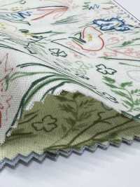 8026-580-1 Wガーゼ 綿描き花[生地] 北高 サブ画像