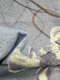 7026-440-1 融着天竺 転写 流れ花[生地] 北高 サブ画像